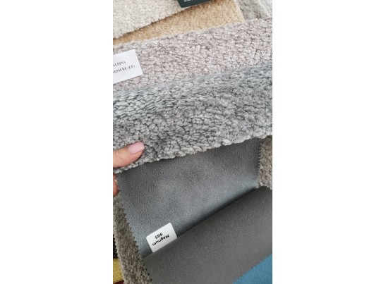 Стул ЭЛЕФАНТ 360 град. поворотный, Alpina Dove, букле / Magnum 965, искуств.замша / Черный, в Набережных Челнах