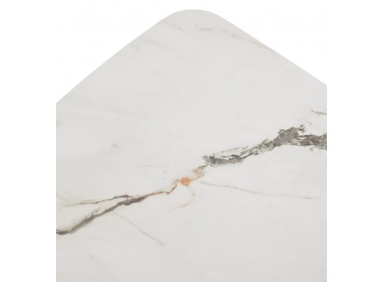 Стол PALACIO 180 KL-188 Контрастный мрамор матовый, итальянская керамика/ Шампань, ®DISAUR в Набережных Челнах