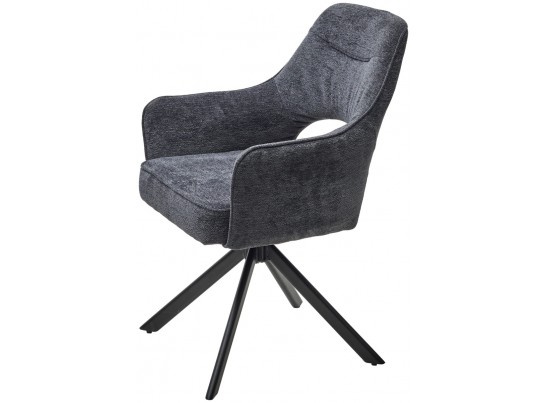 Стул GUARA 180 град. поворот. цвет серый RAVEN 18 / черный каркас, ®DISAUR в Набережных Челнах