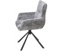 Стул EILAT 360 град. поворот с возвратом, Cremona-95 серый, ткань / Черный, ®DISAUR