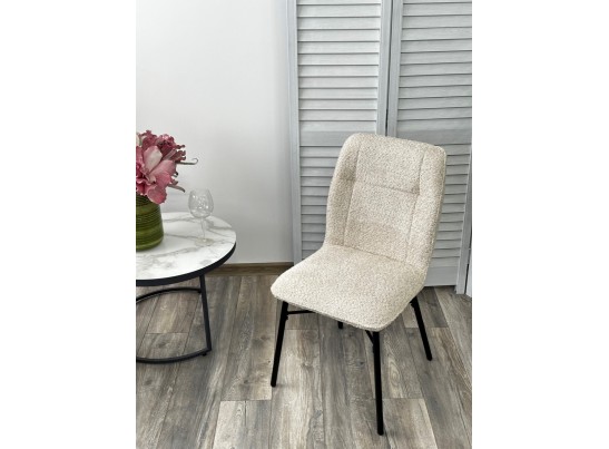 Стул COMO UF998-04 бежевый, букле / черный каркас / Товарный знак DISAUR в Набережных Челнах Стул COMO UF998-04 бежевый, букле / черный каркас / Товарный знак DISAUR в Набережных Челнах