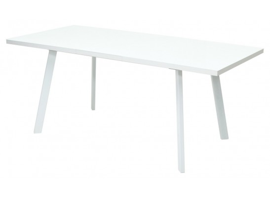 Стол ФИН 120 Белый, стекло/Белый каркас в Набережных Челнах