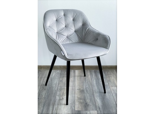 Стул BREEZE BLUVEL-03 LIGHT GREY, велюр / черный каркас в Набережных Челнах Стул BREEZE BLUVEL-03 LIGHT GREY, велюр / черный каркас в Набережных Челнах