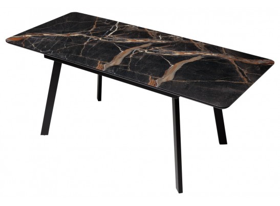 Стол АРУБА 140 МЕЙДЖИК, стекло / черный каркас в Набережных Челнах