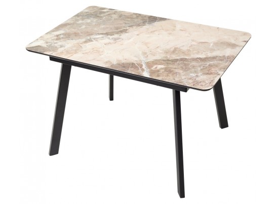 Стол АРУБА 140 нераздвижной КАТАЛОНИЯ, стекло/ ЧЕРНЫЙ каркас в Набережных Челнах