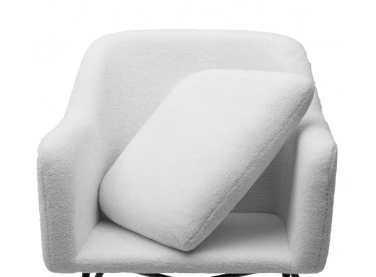 Кресло SHEEP NINI-01 Белый, teddy / черный каркас в Набережных Челнах