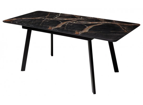 Стол АРУБА 140 МЕЙДЖИК, стекло / черный каркас в Набережных Челнах