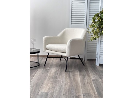 Кресло SHEEP NINI-01 Белый, teddy / черный каркас в Набережных Челнах