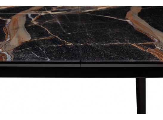 Стол АРУБА 140 МЕЙДЖИК, стекло / черный каркас в Набережных Челнах