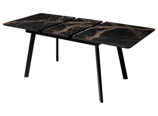 Стол АРУБА 140 МЕЙДЖИК, стекло / черный каркас в Набережных Челнах