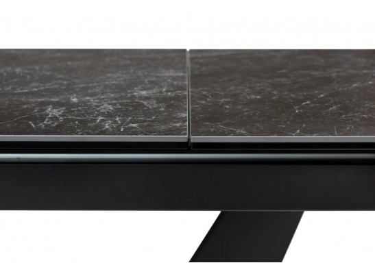 Стол ACUTO2 170 BLACK MARBLE Черный мрамор матовый, керамика/ черный каркас NEW! в Набережных Челнах