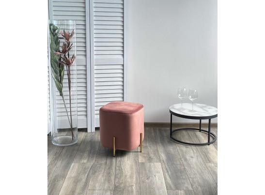 Пуф для гостиной ARES BLUVEL-52 PINK / GOLD в Набережных Челнах