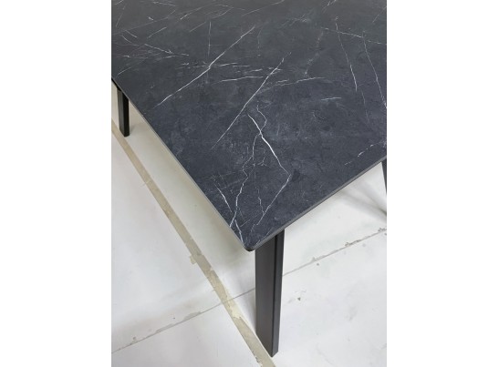Стол Морис 140 ТЕМНО-СЕРЫЙ МРАМОР FC18 CLEAF, ПЛАСТИК / ЧЕРНЫЙ в Набережных Челнах