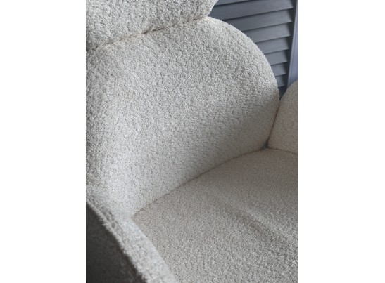 Стул VARDY 360 град.поворот. Белый букле XD841-01 / Серый, ®DISAUR