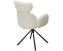 Стул VARDY 360 град.поворот. Белый букле XD841-01 / Серый, ®DISAUR