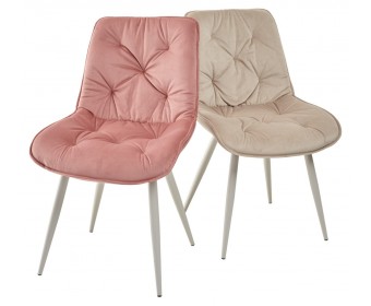 Стул MONACO UF910-08 PINK, велюр/капучино каркас M-City
