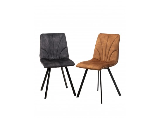 Стул ARFA UF912-07B античный темно-серый, велюр без "пальчикового" эффекта/ черный каркас, ®DISAUR в Набережных Челнах