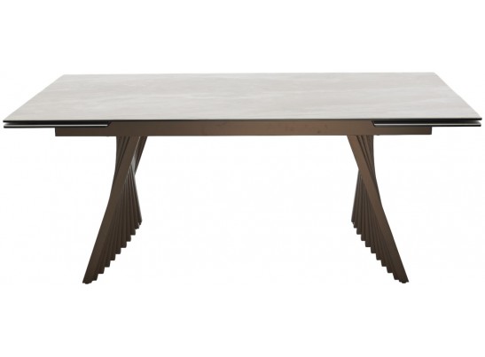 Стол IVAR 180 MARBLES TL-109 Серый мрамор, испанская керамика / Шоколадное золото каркас, ®DISAUR в Набережных Челнах