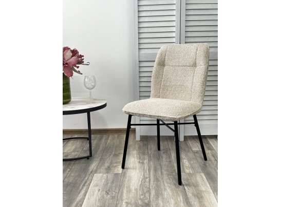 Стул COMO UF998-04 бежевый, букле / черный каркас / Товарный знак DISAUR в Набережных Челнах Стул COMO UF998-04 бежевый, букле / черный каркас / Товарный знак DISAUR в Набережных Челнах