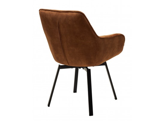 Стул MAVERICK 360 град. поворот. UF912-02B античный медный, велюр без "пальчиковый"/ черный, ®DISAUR в Набережных Челнах