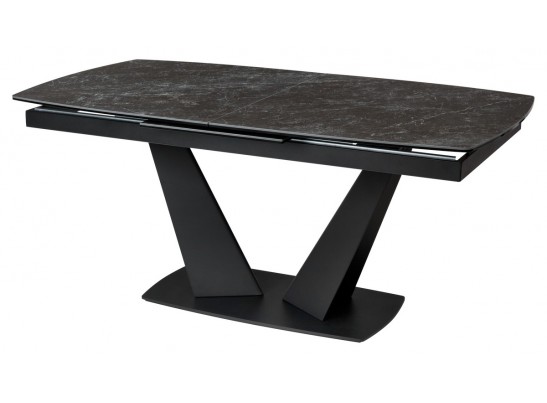 Стол ACUTO2 170 BLACK MARBLE Черный мрамор матовый, керамика/ черный каркас NEW! в Набережных Челнах