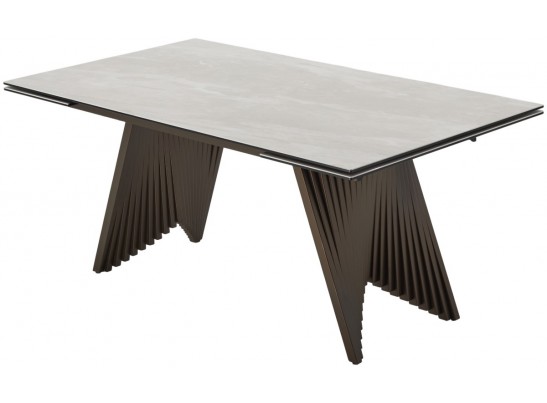 Стол IVAR 180 MARBLES TL-109 Серый мрамор, испанская керамика / Шоколадное золото каркас, ®DISAUR в Набережных Челнах