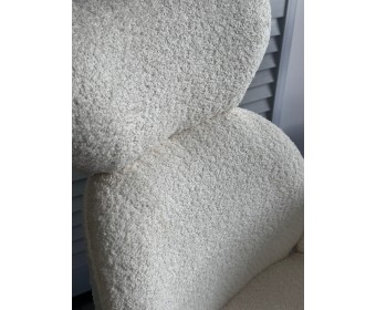 Стул VARDY 360 град.поворот. Белый букле XD841-01 / Серый, ®DISAUR