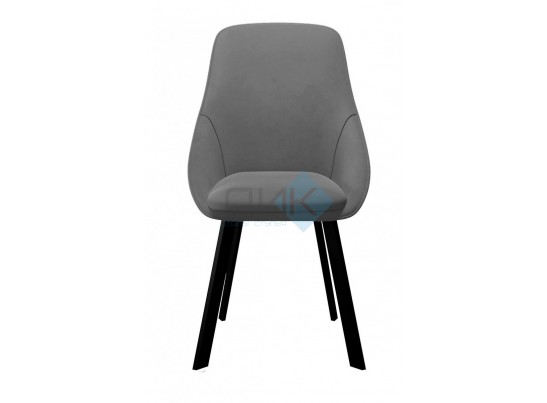 Стул CASA, 360 град. поворот. B22 Серый, велюр / черный каркас, в Набережных Челнах