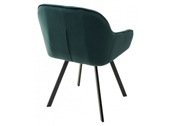 Стул GALE 360 град. поворот. BLUVEL-78 GREEN, велюр/ черный каркас, в Набережных Челнах