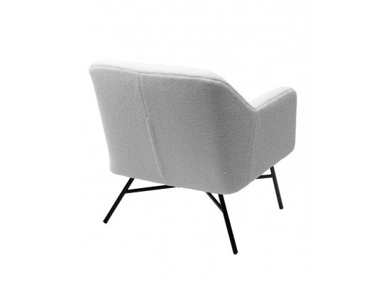 Кресло SHEEP NINI-01 Белый, teddy / черный каркас в Набережных Челнах