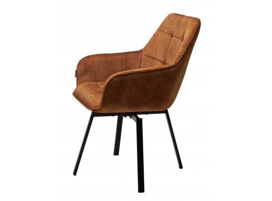 Стул MAVERICK 360 град. поворот. UF912-02B античный медный, велюр без "пальчиковый"/ черный, ®DISAUR в Набережных Челнах