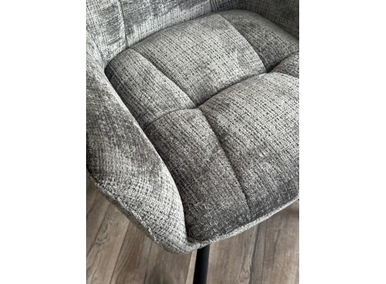 Стул EILAT 360 град. поворот с возвратом, Cremona-95 серый, ткань / Черный, ®DISAUR