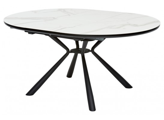 Стол VOLAND BIANCO TL-45 испанская керамика/ BLACK "белый мрамор" в Набережных Челнах