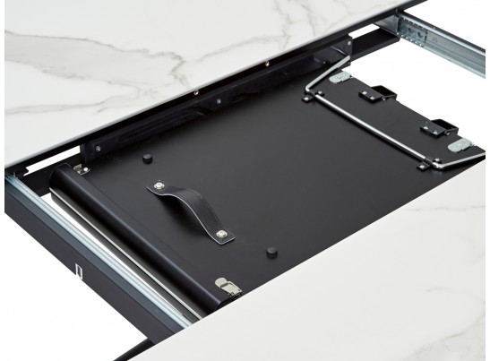 Стол VOLAND BIANCO TL-45 испанская керамика/ BLACK "белый мрамор" в Набережных Челнах