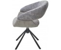 Стул EMBER 360 град. поворот. 7525-180 Серый, велюр/ ENJOY-451 Серый, ткань/ Черный, ®DISAUR в Набережных Челнах