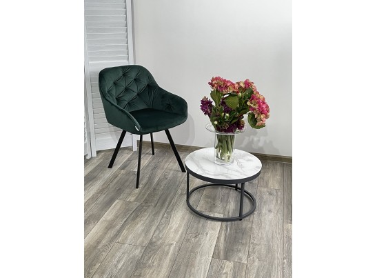 Стул GALE 360 град. поворот. BLUVEL-78 GREEN, велюр/ черный каркас, в Набережных Челнах