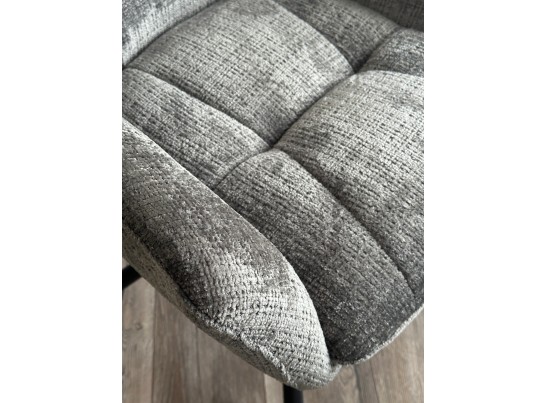 Стул EILAT 360 град. поворот с возвратом, Cremona-95 серый, ткань / Черный, ®DISAUR