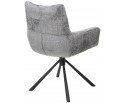 Стул EILAT 360 град. поворот с возвратом, Cremona-95 серый, ткань / Черный, ®DISAUR