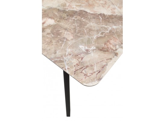 Стол АРУБА 140 нераздвижной КАТАЛОНИЯ, стекло/ ЧЕРНЫЙ каркас в Набережных Челнах