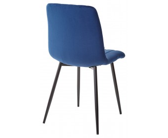 Стул DUBLIN G062-49 синий, велюр/ черный каркас 