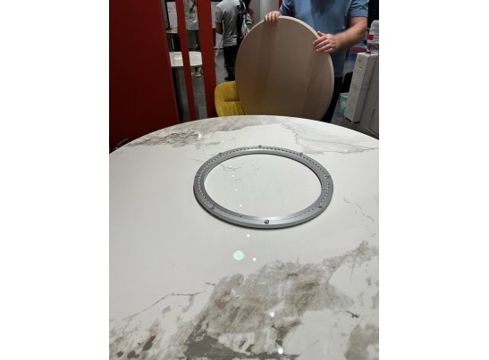 Стол CASTELA 135 Белый мрамор CA071, керамика / Орех, ®DISAUR в Набережных Челнах