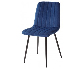 Стул DUBLIN G062-49 синий, велюр/ черный каркас 