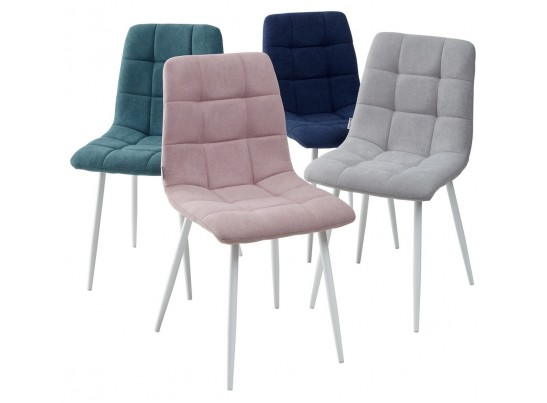 Стул CHILLI UF860-04B сиреневый, ткань/ белый каркас в Набережных Челнах