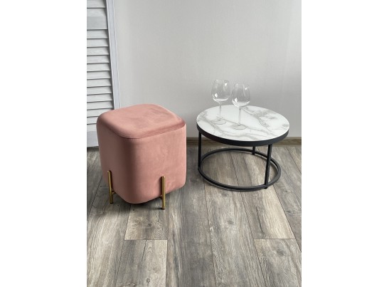 Пуф для гостиной ARES BLUVEL-52 PINK / GOLD в Набережных Челнах