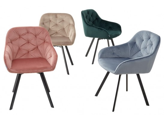 Стул GALE 360 град. поворот. BLUVEL-78 GREEN, велюр/ черный каркас, в Набережных Челнах