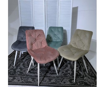 Стул MONACO UF910-08 PINK, велюр/капучино каркас M-City