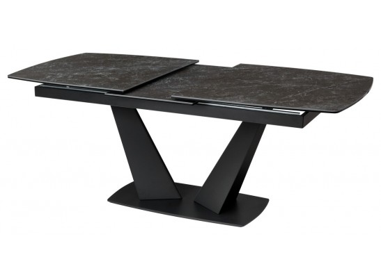 Стол ACUTO2 170 BLACK MARBLE Черный мрамор матовый, керамика/ черный каркас NEW! в Набережных Челнах