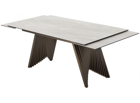 Стол IVAR 180 MARBLES TL-109 Серый мрамор, испанская керамика / Шоколадное золото каркас, ®DISAUR в Набережных Челнах