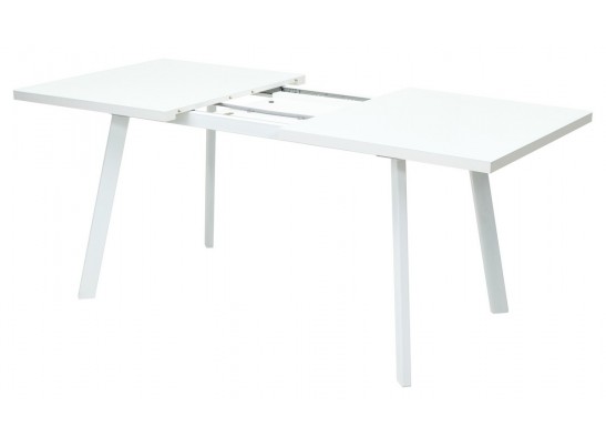 Стол ФИН 120 Белый, стекло/Белый каркас в Набережных Челнах
