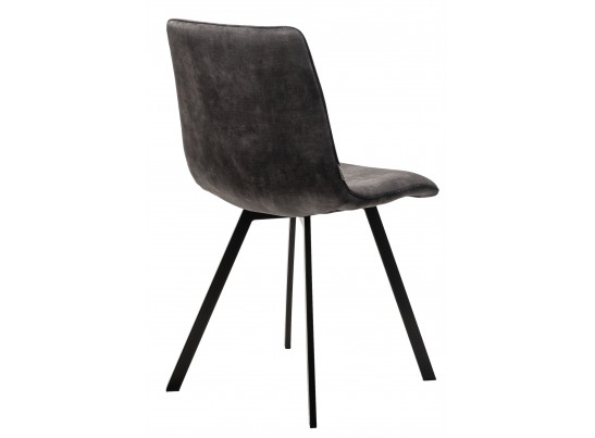 Стул ARFA UF912-07B античный темно-серый, велюр без "пальчикового" эффекта/ черный каркас, ®DISAUR в Набережных Челнах